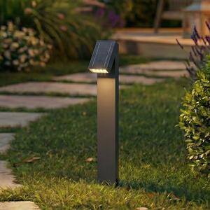 PRIOS LED ηλιακό φως διαδρόμου Lestor, ανθρακί, ρυθμιζόμενο, IP65, ρυθμιζόμενος, Μαύρο, Αλουμίνιο, σύγχρονο
