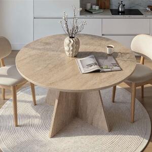 Τραπέζι Τραπεζαρίας (Φ120x75) A-G Virella 746NRD1108 Travertine