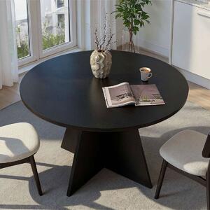 Τραπέζι Τραπεζαρίας (Φ120x75) A-G Virella 746NRD1112 Wood Black