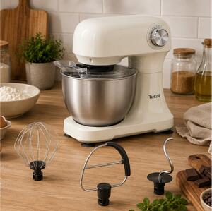 Κουζινομηχανή Tefal Bake Easy QB140A με ισχύ 500W, 12 ταχύτητες και χωρητικότητα 3.5L - Λευκό