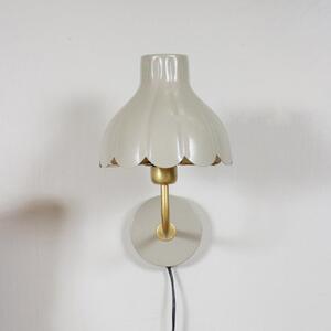 PR Home Φωτιστικό τοίχου Wells, μπεζ/χρυσό, 21 cm, μέταλλο, Μπεζ, Σαλόνι / τραπεζαρία, Μέταλλο