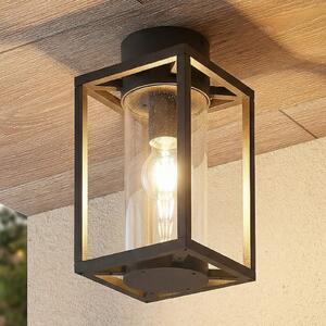 Lucande Φωτιστικό οροφής Ferda, 29 cm, ανθρακί, IP44, ρυθμιζόμενος, Μαύρο, Αλουμίνιο, σύγχρονο