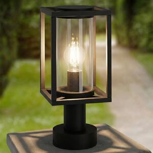 Lucande Ferda φωτιστικό βάθρο, 37 cm, ανθρακί, IP44, ρυθμιζόμενος, Μαύρο, Αλουμίνιο, σύγχρονο