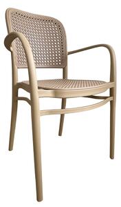 Πολυθρόνα Κήπου ArteLibre CANARY Cappuccino PP 55x52x86cm
