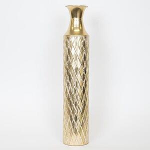 Βάζο Μεταλλικό 752-22024 12x12x61cm Gold Estheti Home