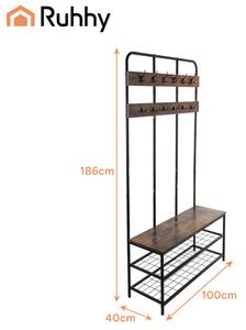 Επιδαπέδια κρεμάστρα με ράφια Ruhhy 182 cm – Για ρούχα και παπούτσια