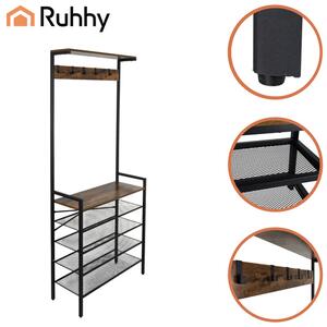 Επιδαπέδια κρεμάστρα με ράφια Ruhhy 189 cm – Για ρούχα και παπούτσια