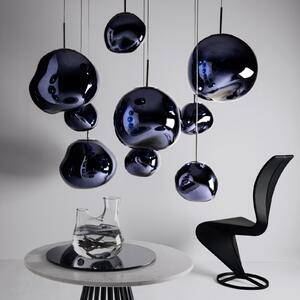 Tom Dixon LED κρεμαστό φωτιστικό Melt Mini, Ø 28 cm, καπνιστό, ρυθμιζόμενος, Γκρι, Σαλόνι / τραπεζαρία, Πλαστικό, σχεδιασμός