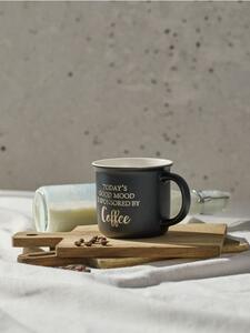 Sinsay - Κεραμική κούπα με επιγραφή Today’s Good Mood Is Sponsored By Coffee - μαυρο