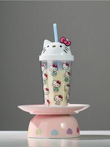 Sinsay - Κούπα με καπάκι και καλαμάκι Hello Kitty - πολυχρωμο