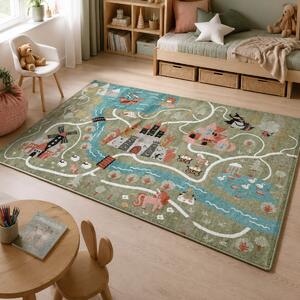 Παιδικό Χαλί (160x230) Polcarpet Carousel Dream Kastro Green