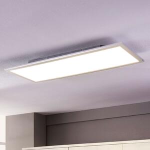 Lindby LED πάνελ Livel, 4000K, 80 cm x 30 cm, ασημί, μέταλλο, Γκρι, Κουζίνα, Πλαστικό, σύγχρονο