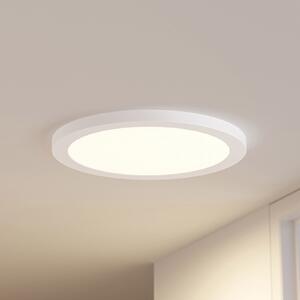 PRIOS Φωτιστικό οροφής Prios LED Aureka, ανιχνευτής κίνησης, Ø 33 cm, λευκό, Λευκό, Σαλόνι / τραπεζαρία, Αλουμίνιο, σύγχρονο, Οροφή στρογγυλή άμεση