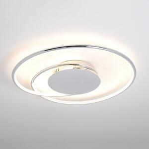 Lindby LED φωτιστικό οροφής Joline, Ø 45 cm, χρώμα χρώμιο, μέταλλο, Μεταλλικό, Σαλόνι / τραπεζαρία, Μέταλλο, σύγχρονο