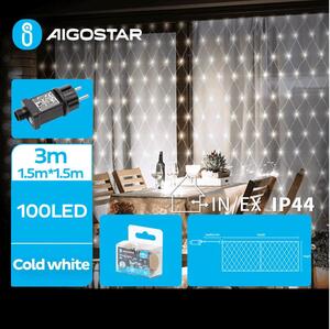 Aigostar - Φωτεινή αλυσίδα εξωτερικού χώρου LED 100xLED/8 λειτουργίες 4,5x1,5m IP44 ψυχρό λευκό