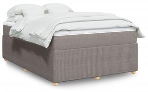 VidaXL Κρεβάτι Boxspring με Στρώμα Taupe 140x190 εκ. Υφασμάτινο