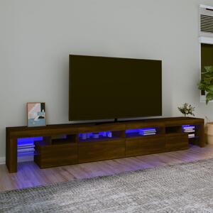 VidaXL Έπιπλο Τηλεόρασης με LED Καφέ Δρυς 260x36,5x40 εκ