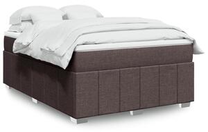 VidaXL Κρεβάτι Boxspring με Στρώμα Σκούρο Καφέ 160x200 εκ Υφασμάτινο