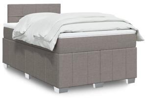 VidaXL Κρεβάτι Boxspring με Στρώμα Taupe 120x190 εκ. Υφασμάτινο