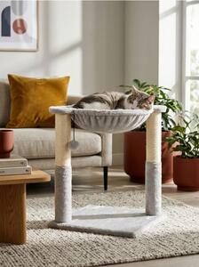 Sinsay - Ξύστρα γάτας με κρεβάτι και κρεμαστό παιχνίδι - κρεμ