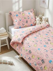 Sinsay - Σετ με βαμβακερά κλινοσκεπάσματα Hello Kitty - ροζ παστελ