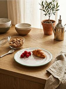 Sinsay - Κεραμικό πιάτο με την επιγραφή Buongiorno - πρασινο παλ