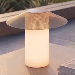 Lucande Φωτιστικό βεράντας LED ZAMIRAS, 40 εκ., ασημί, IP65, Γκρι, Αλουμίνιο, σχεδιασμός