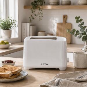 Φρυγανιέρα Livoo DOD162W με ισχύ 750W και χωρητικότητα 2 φέτες ψωμιού - White