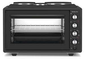 Davoline URBAN CHEF 3703 BL Ηλεκτρικό Φουρνάκι 37lt με 3 Εστίες 2800W Μαύρο
