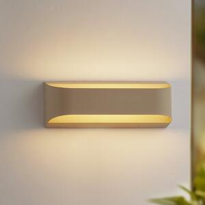 Lindby LED φωτιστικό εξωτερικού χώρου Lenore, μπεζ, μέταλλο, 36,5cm, Μπεζ, Αλουμίνιο, σύγχρονο