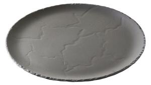 BASALT "MATT SLATE" ROUND FLAT PLATE 28,5CM ΣΕΤ 4τμχ - Espiel