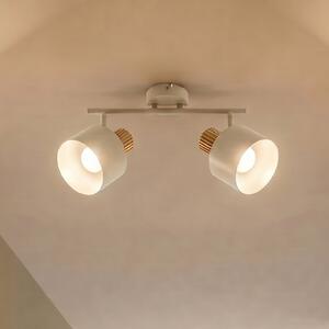 Lindby Προβολέας οροφής Lenja, 2 λάμπες, μπεζ, E14, μέταλλο, ρυθμιζόμενος, Μπεζ, Σαλόνι / τραπεζαρία, Μέταλλο, σύγχρονο