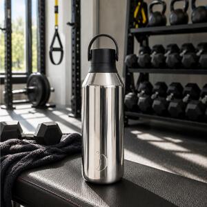 Μπουκάλι Θερμός Series 3 Metals Chilly's με χωρητικότητα 500ml και διατήρηση θερμοκρασίας 14h ζεστό / 36h κρύο - Chrome Halo