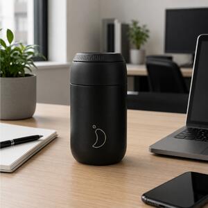 Ποτήρι Θερμός Series 2 Chilly's με χωρητικότητα 340ml και διατήρηση θερμοκρασίας 4h ζεστό - Abyss Black