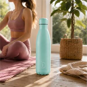 Mπουκάλι Θερμός Chilly's με χωρητικότητα 750ml και διατήρηση θερμοκρασίας 12h ζεστό / 24h κρύο - Pastel Green