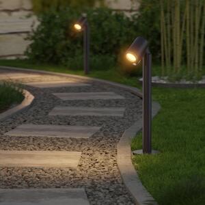 STEINEL Φωτιστικό βάσης LED Way C, μαύρο, αλουμίνιο, IP65, RGBWW, ρυθμιζόμενος, Μαύρο, Αλουμίνιο, σύγχρονο