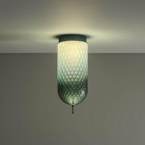 OLEV LED φωτιστικό οροφής Curuba, πράσινο, γυαλί, ύψος 40 cm, 2.700 K, Πράσινο, Σαλόνι / τραπεζαρία, Γυαλί, σχεδιασμός