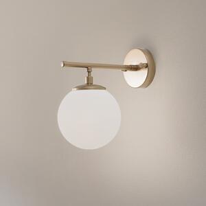 Opviq Απλίδα Roe, χρυσό, γυαλί, ύψος 24 cm, E14, ρυθμιζόμενος, Χρυσό / Ορείχαλκου, Σαλόνι / τραπεζαρία, Γυαλί, Σφαίρα