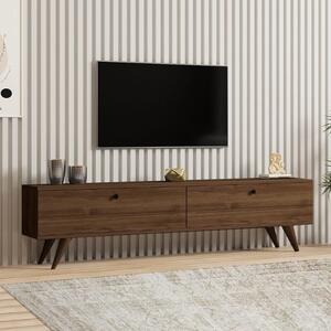 Έπιπλο τηλεόρασης Paris Megapap χρώμα καρυδί 160x25x35εκ