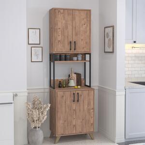 Έπιπλο κουζίνας Sedef Megapap χρώμα pine oak 61x40x202,1εκ