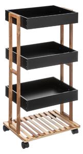 Τρόλεϊ/Ραφιέρα 4 Θέσεων (40x30x88) F-V Natureo Black 160850A
