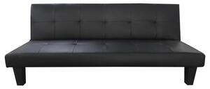 Καναπές Κρεβάτι Τριθέσιος ArteLibre NAHELE Μαύρο PU 82x82.5x78cm