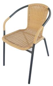 Πολυθρόνα ArteLibre Rattan Mercury Μπεζ/Μαύρο 54x61x73cm