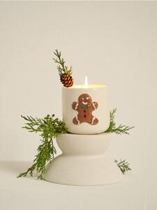 Sinsay - Αρωματικό κερί με γιορτινό μοτίβο Gingerbread Cookies - μπεζ