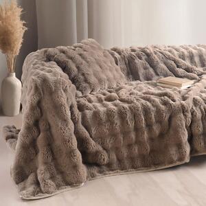 Γούνινη Κουβέρτα Καναπέ (130x180) Rythmos Rabbit Taupe
