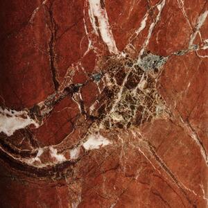 GUBI Επιτραπέζιο φωτιστικό Gubi Gravity Small, κόκκινο μάρμαρο, λευκό ύφασμα, ρυθμιζόμενος, Κόκκινο, Σαλόνι / τραπεζαρία, Πέτρα, σχεδιασμός