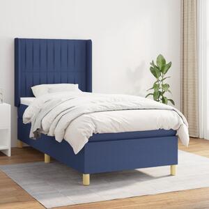 VidaXL Κρεβάτι Boxspring με Στρώμα Μπλε 100 x 200 εκ. Υφασμάτινο