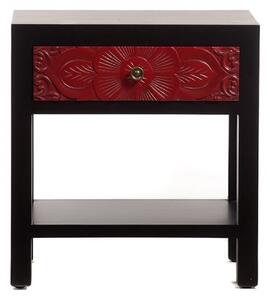 Artekko Artekko Chinoise Handmade Flower Bed Side Table with 1 Drawer (47x34x50) 305-2153