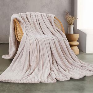 Κουβέρτα Fleece Υπέρδιπλη Με Γουνάκι (220x240) Rythmos Jollein Μπεζ