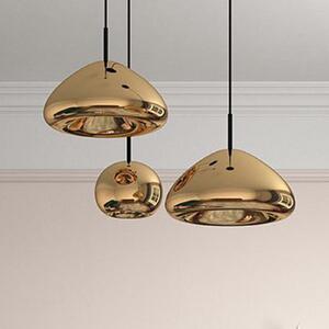 Tom Dixon LED κρεμαστό φωτιστικό Void mini, Ø 15 cm, ορείχαλκος, ρυθμιζόμενος, Χρυσό / Ορείχαλκου, Σαλόνι / τραπεζαρία, Ορείχαλκος, σχεδιασμός